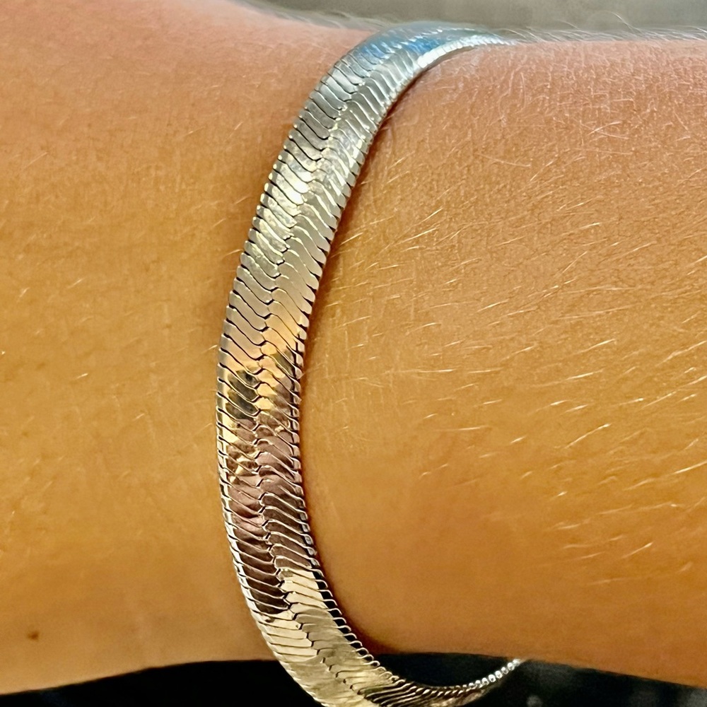 English sliver tone bracelets